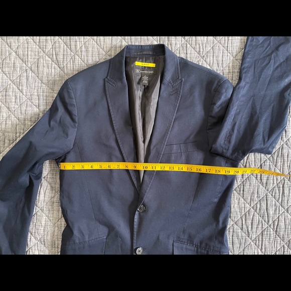 INC Men's Slim-Fit Stretch Navy Solid Suit Jacket - Picture 5 of 6